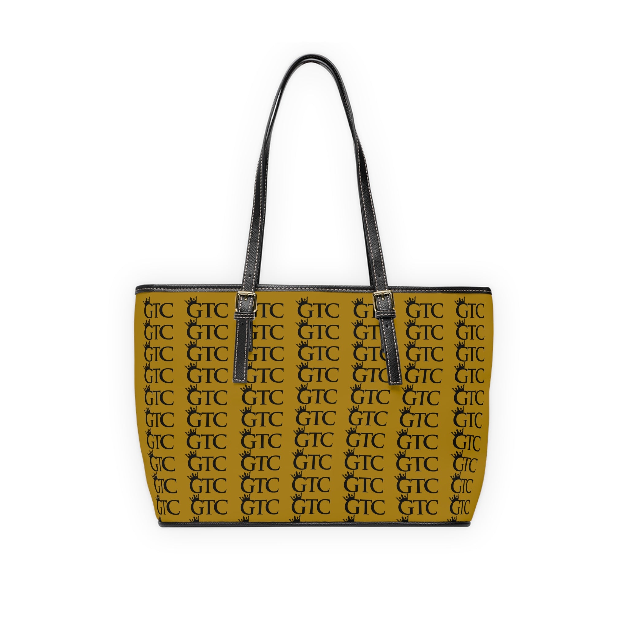 GTC 24k Gold Multi Logo PU Leather Shoulder Bag