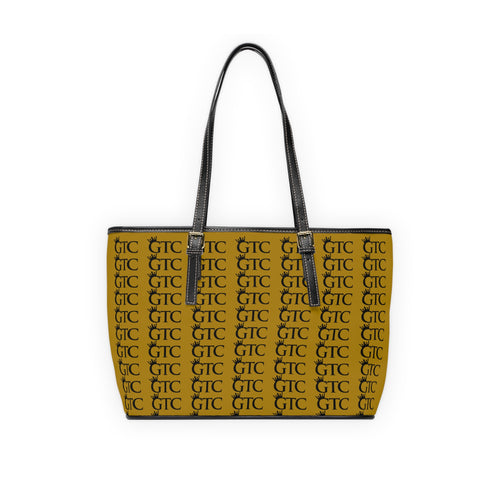 GTC 24k Gold Multi Logo PU Leather Shoulder Bag