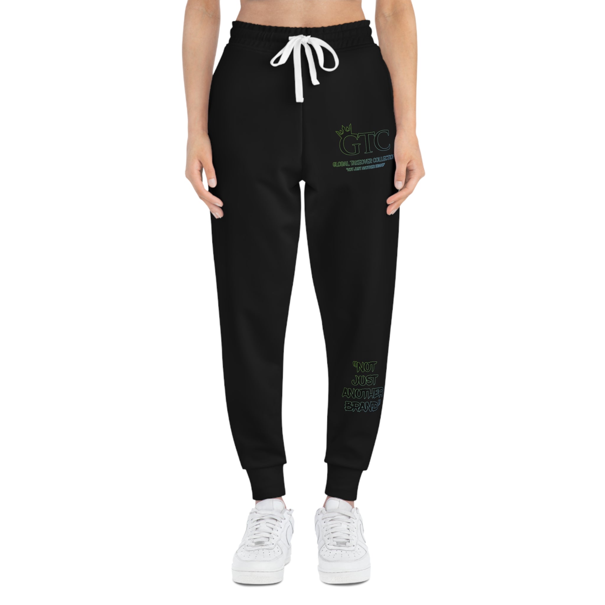 GTC Slogan Blue & Green Athletic Joggers