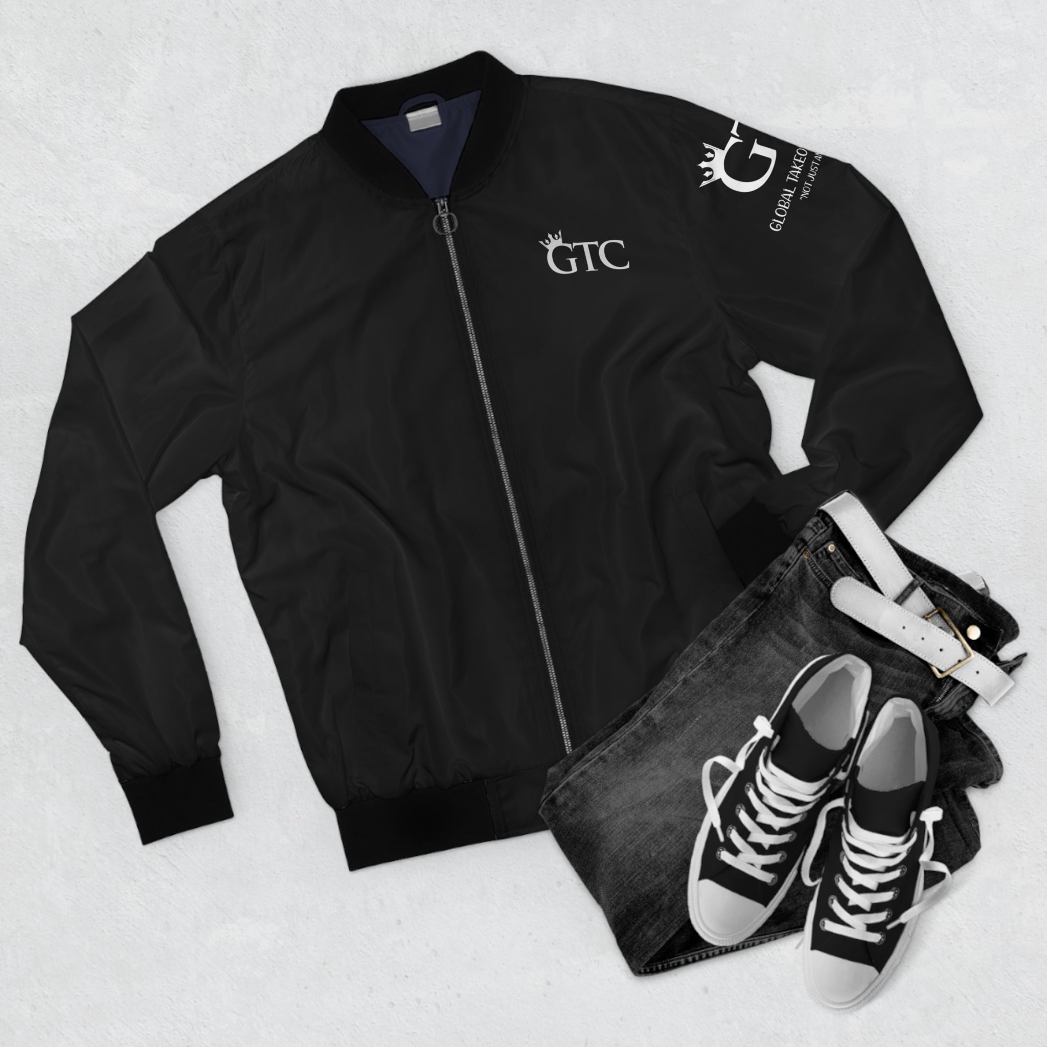 GTC Midnight Black  Bomber Jacket