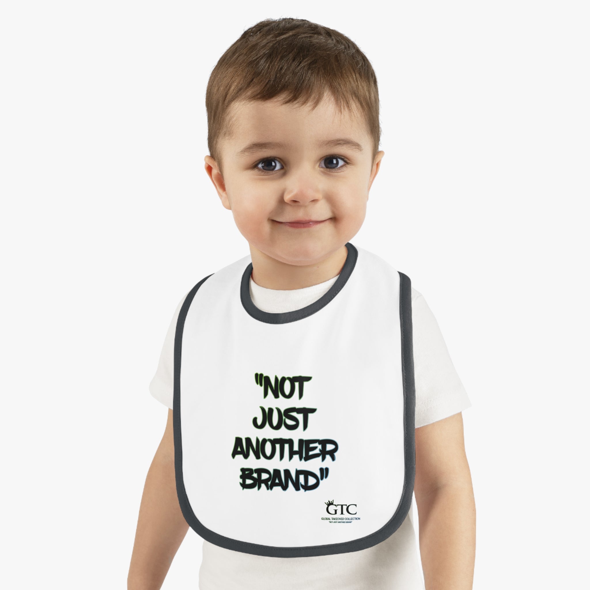 GTC Blue & Green Slogan Babies Bib