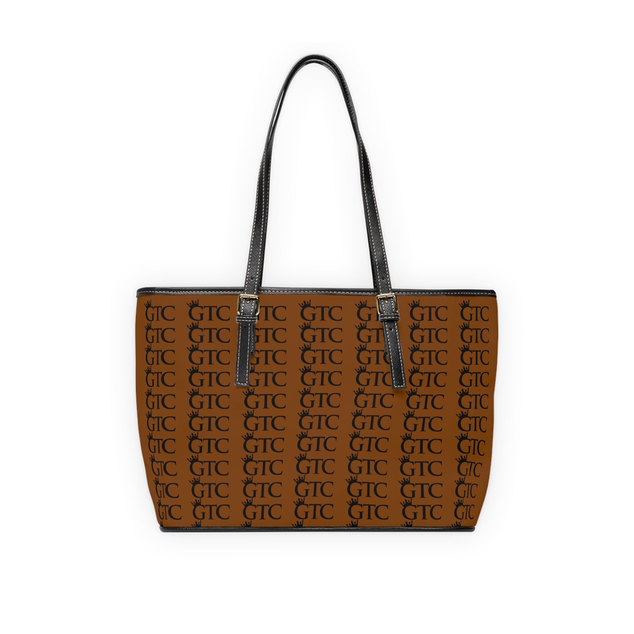 GTC Chocolate PU Leather Shoulder Bag
