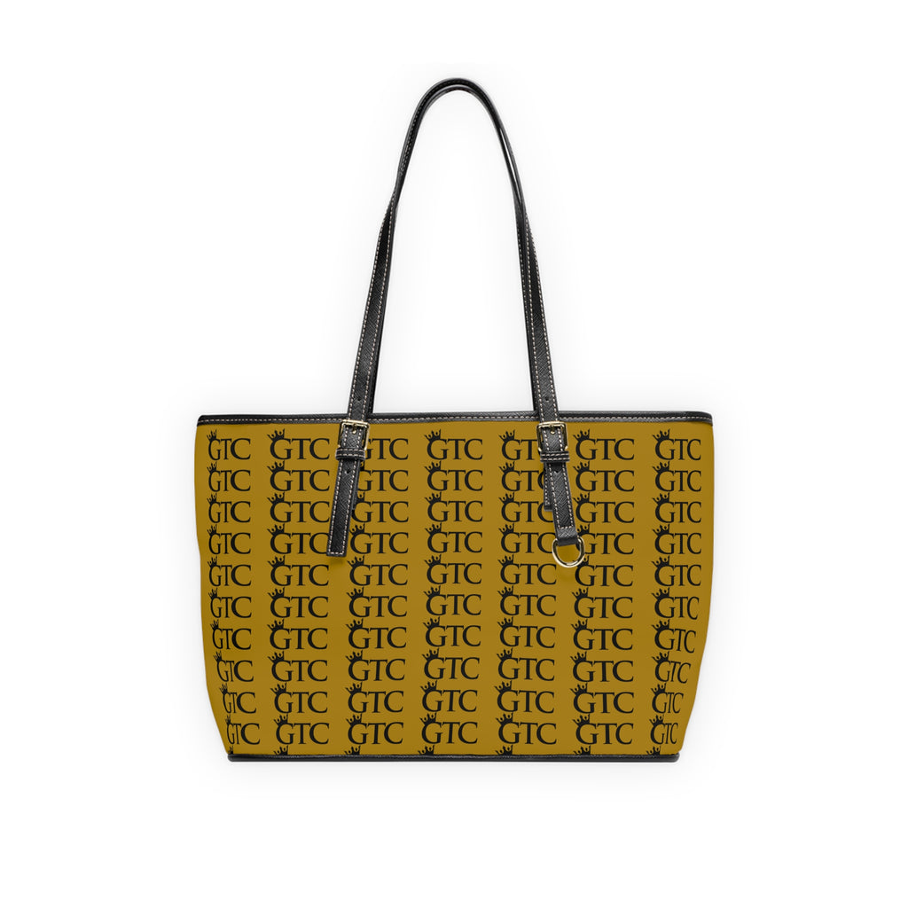 GTC 24k Gold Multi Logo PU Leather Shoulder Bag