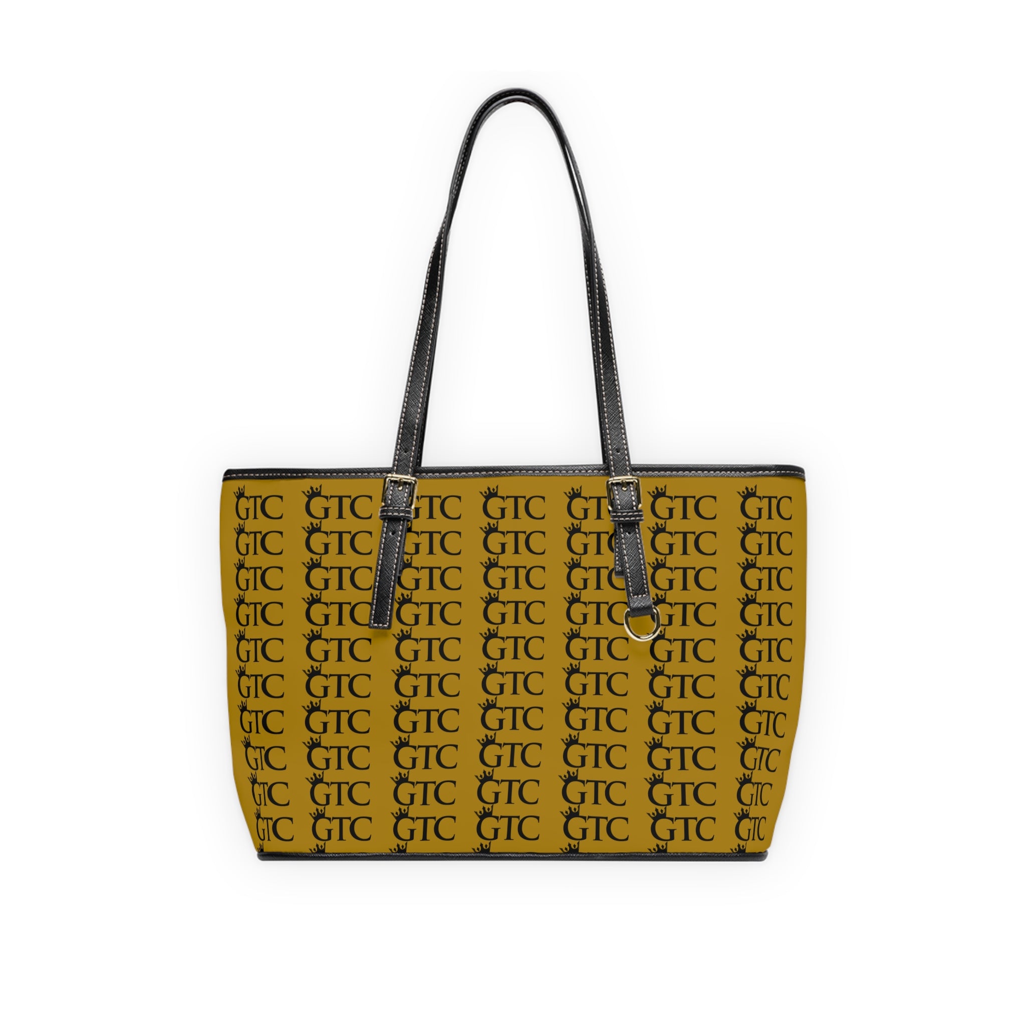 GTC 24k Gold Multi Logo PU Leather Shoulder Bag