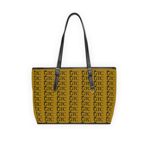 GTC 24k Gold Multi Logo PU Leather Shoulder Bag