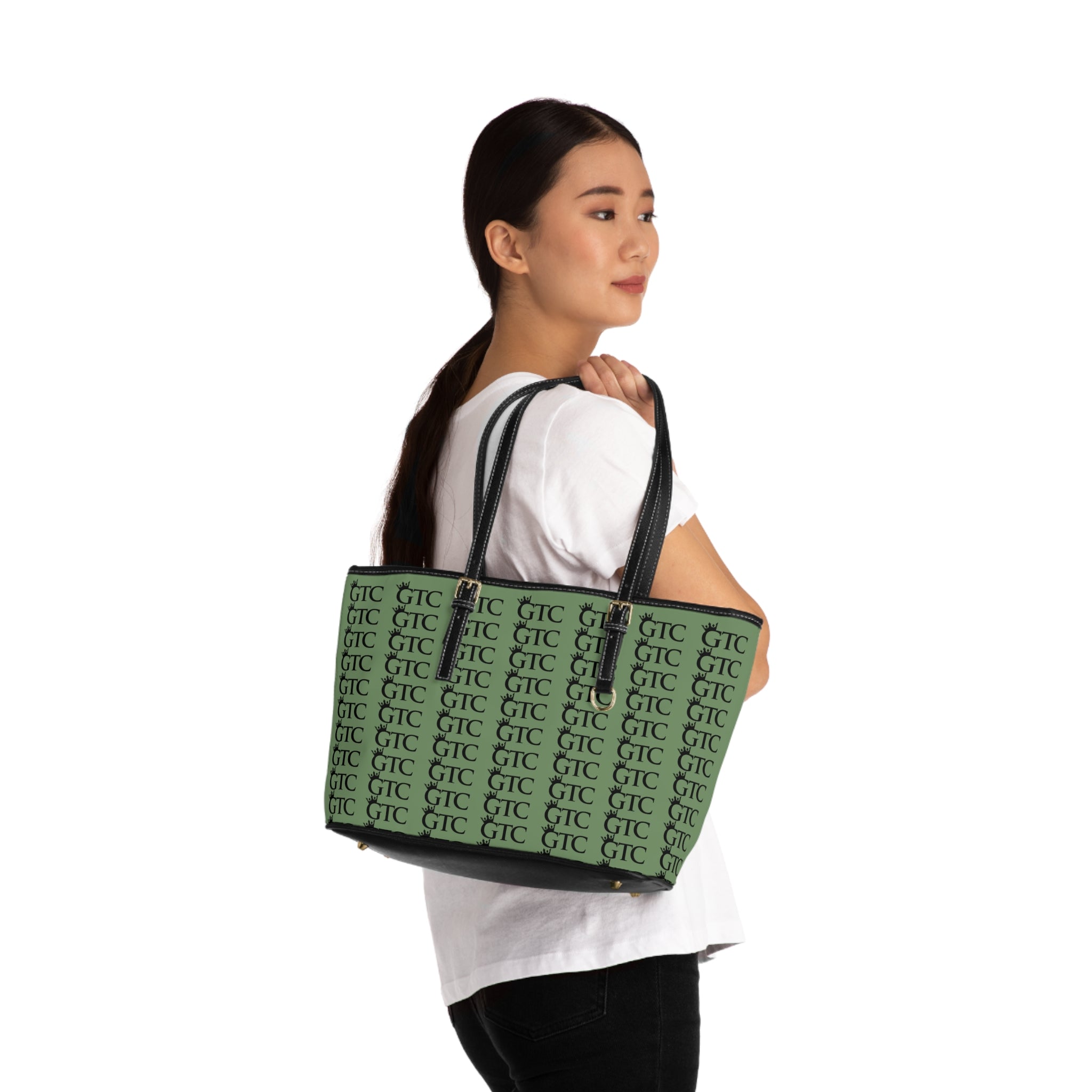 GTC Money Green PU Leather Shoulder Bag