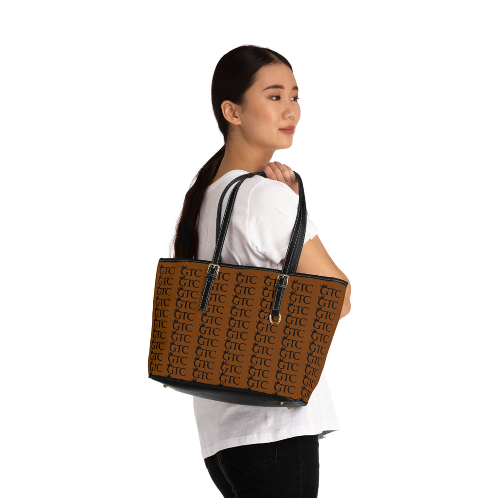 GTC Chocolate PU Leather Shoulder Bag