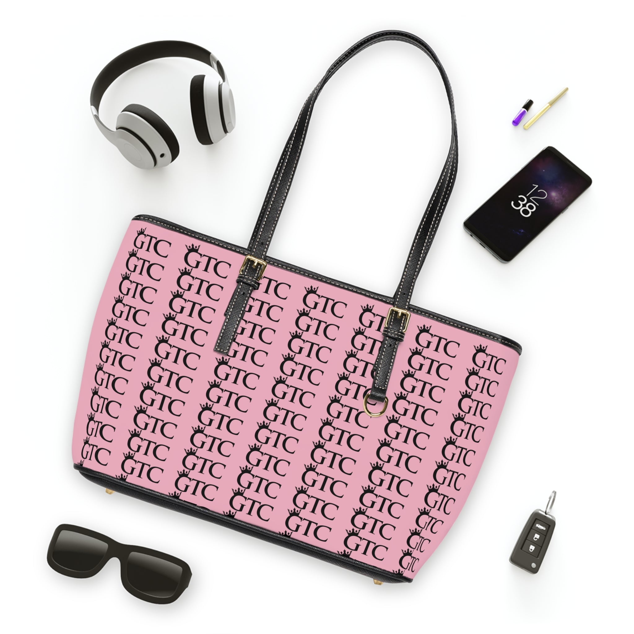 GTC Royal Pink PU Leather Shoulder Bag
