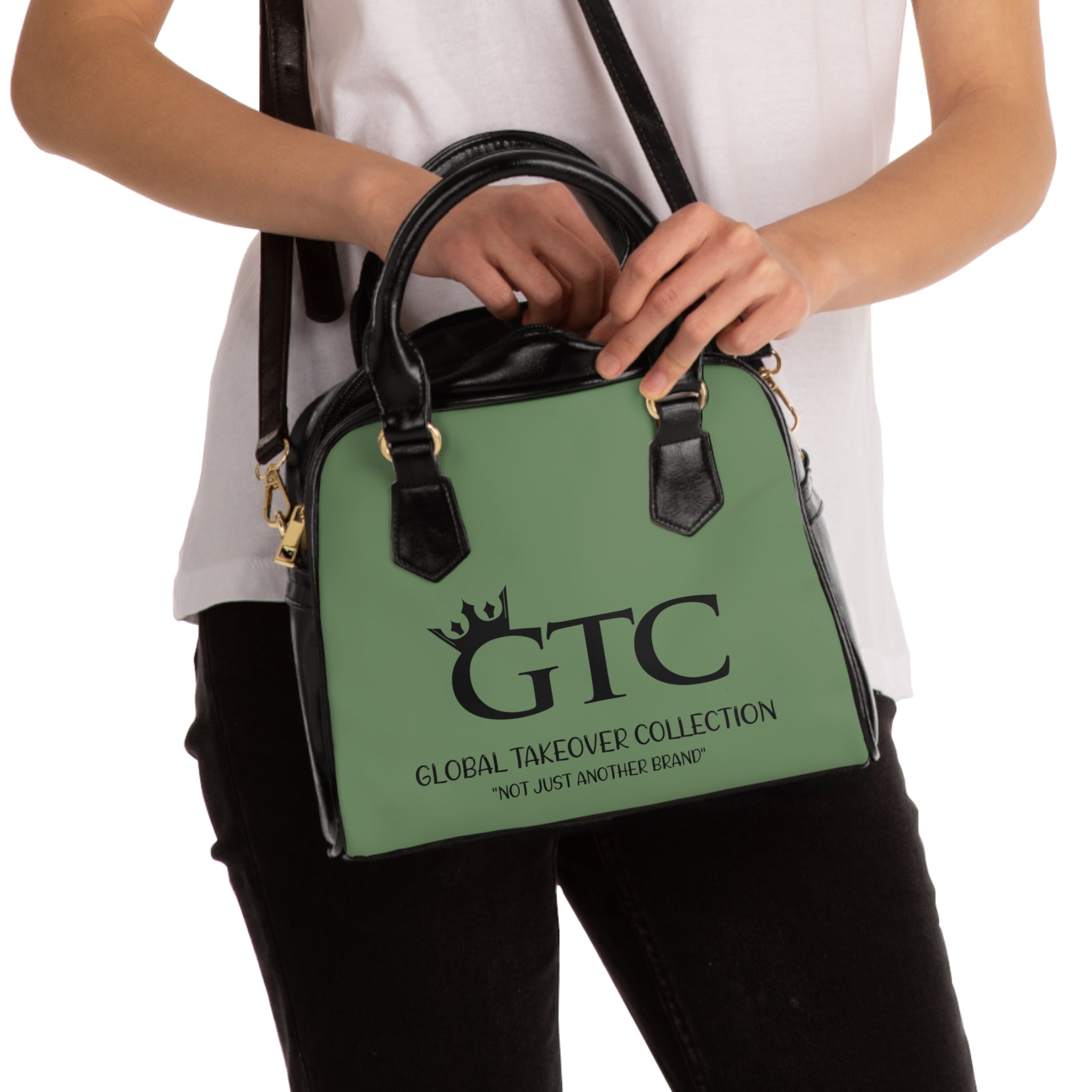 GTC On The Money Green S1 Shoulder Handbag