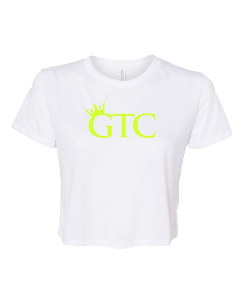 GTC Highlighter Yellow Elite Performance Workout Crop T-Shirt