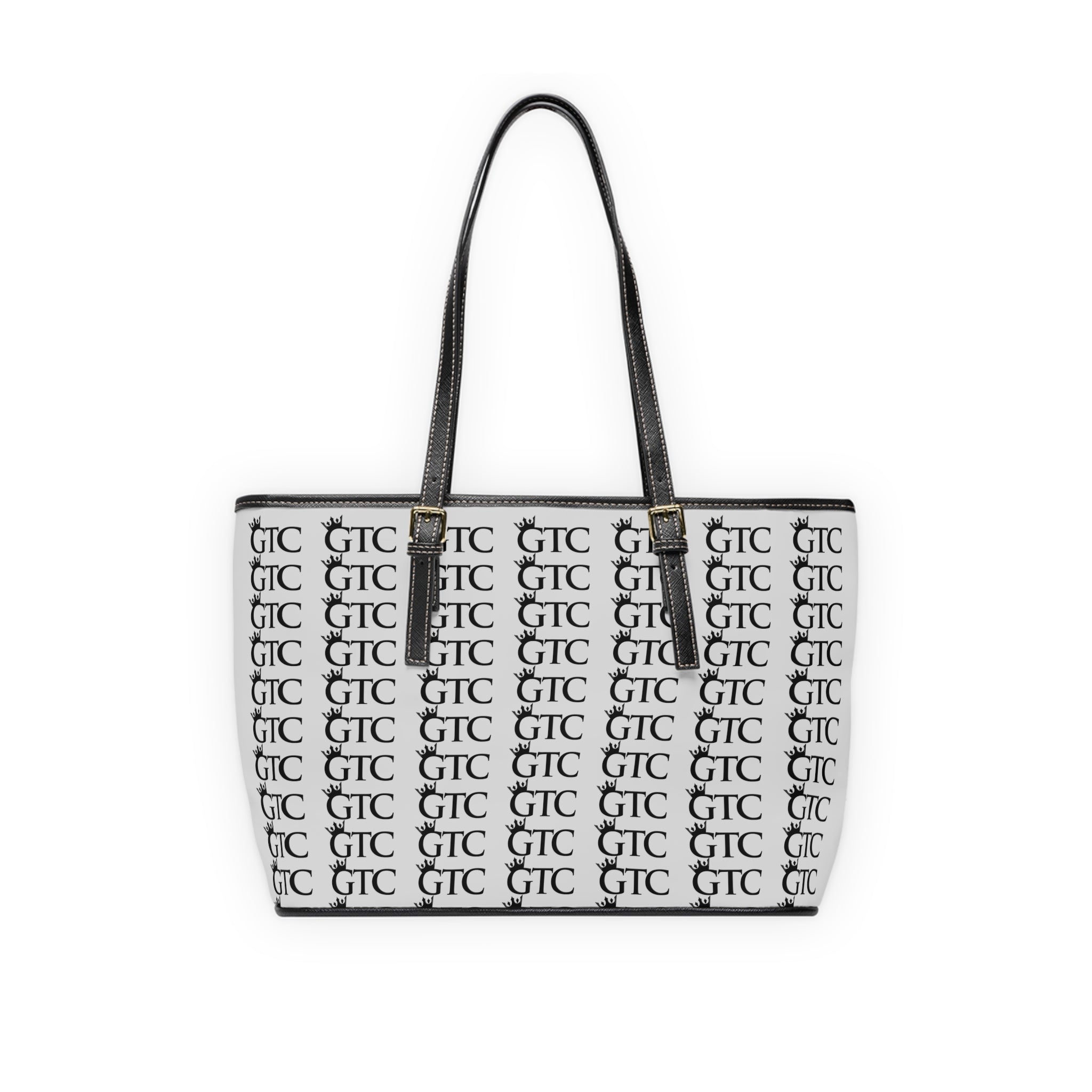 GTC Royal Silver Multi Logo PU Leather Shoulder Bag