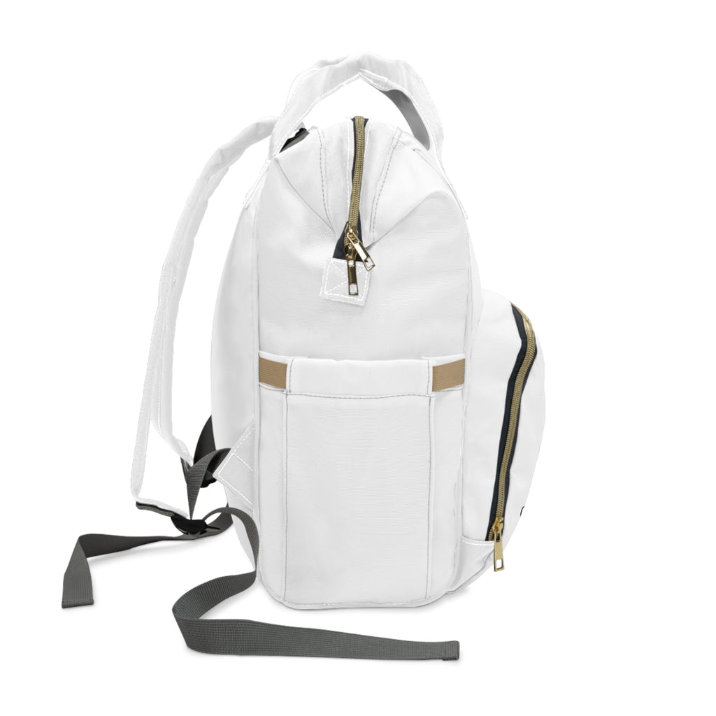 GTC White Multifunctional Diaper Backpack