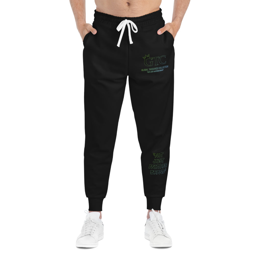 GTC Slogan Blue & Green Athletic Joggers