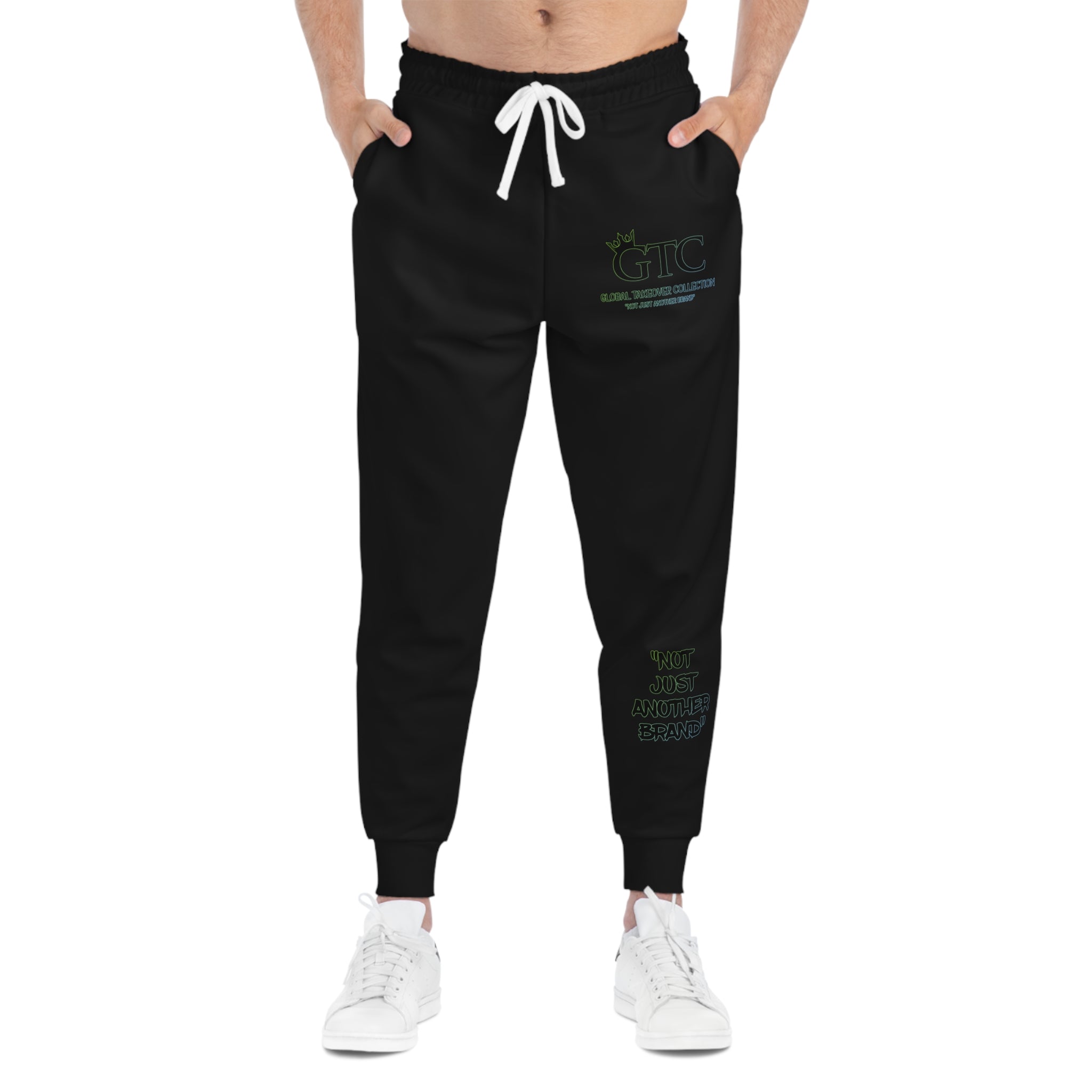 GTC Slogan Blue & Green Athletic Joggers