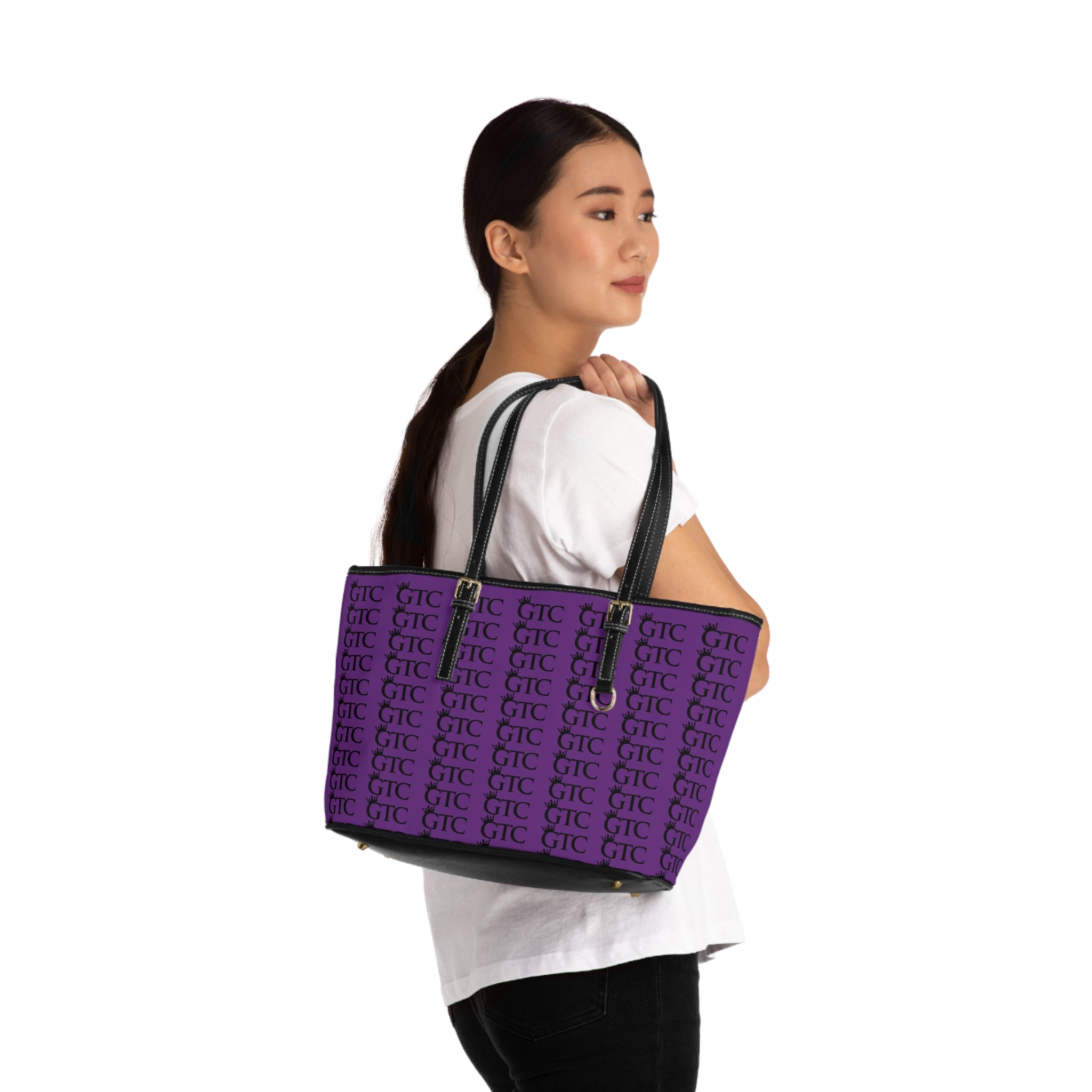 GTC Magic Purple PU Leather Shoulder Bag