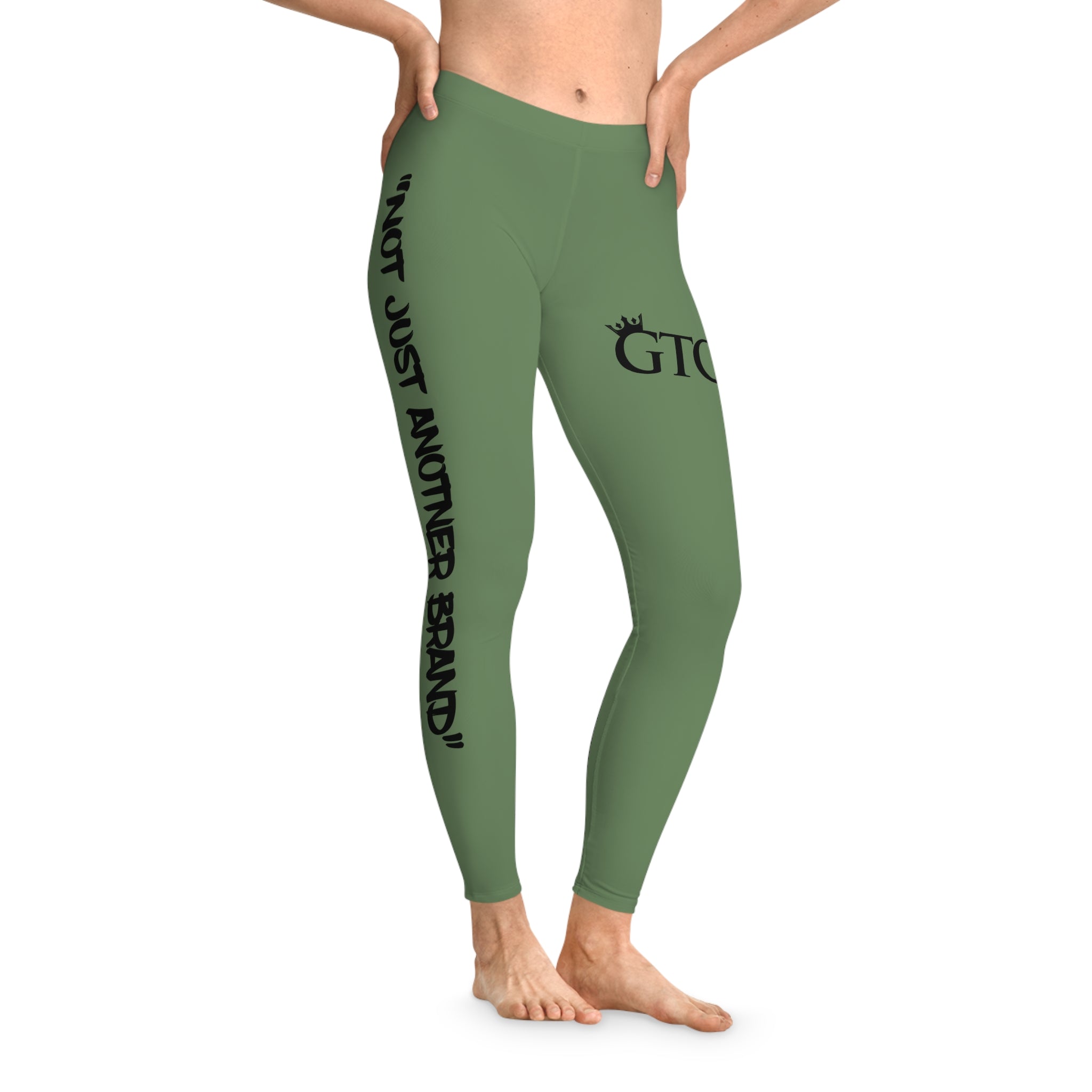 GTC On The Money Green Slogan Leggings