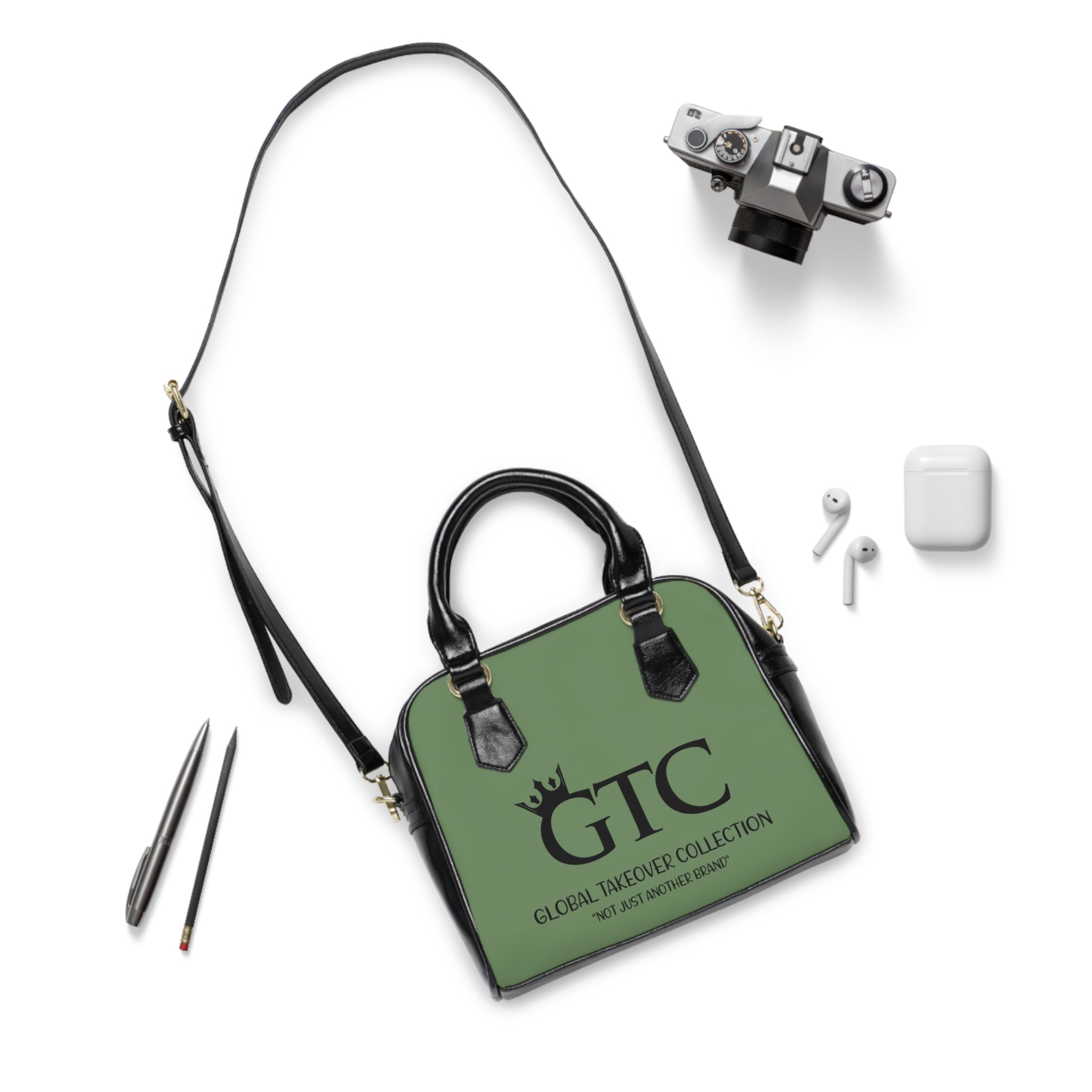 GTC On The Money Green S1 Shoulder Handbag