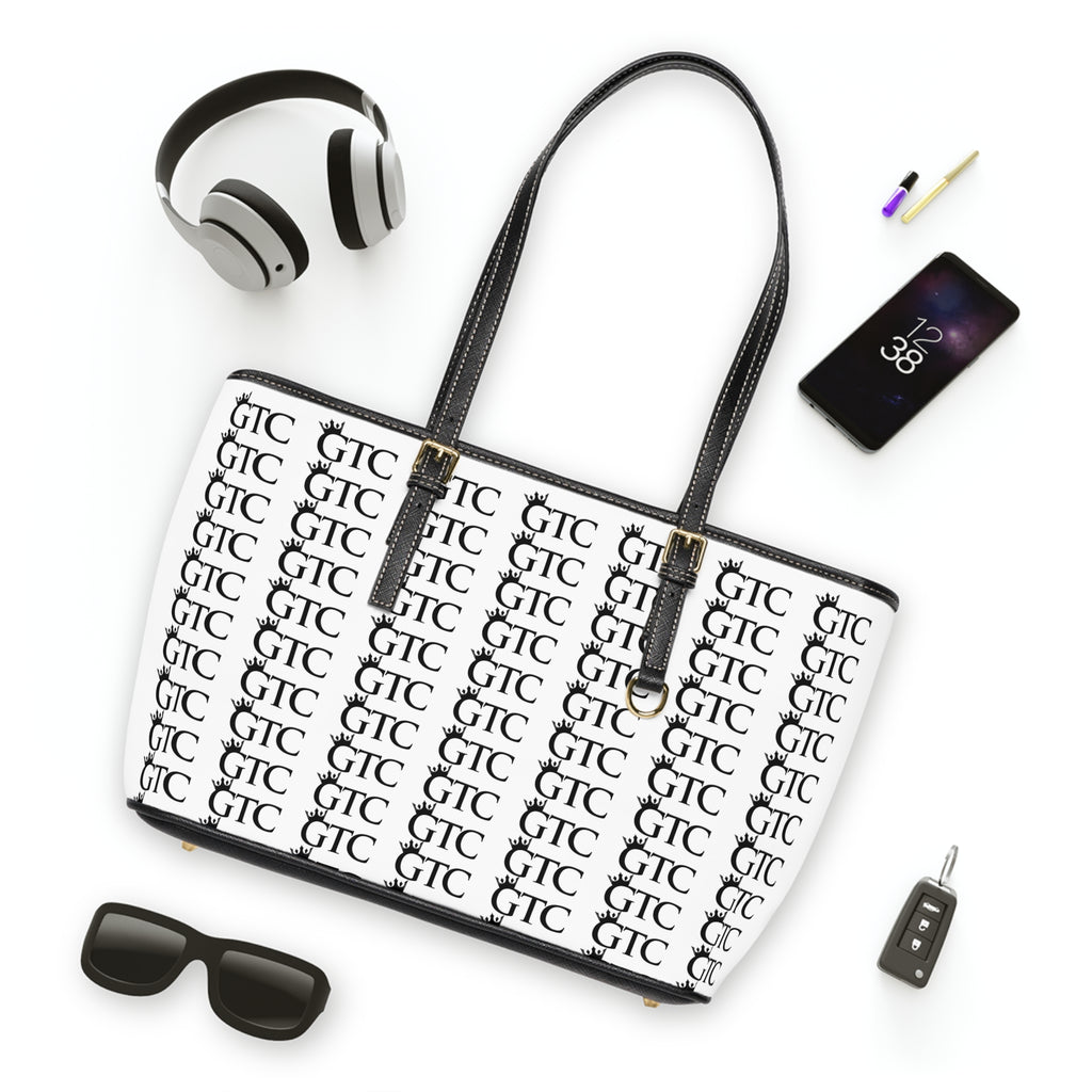 GTC White PU Leather Shoulder Bag